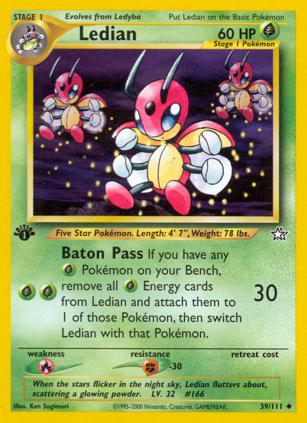 Neo Genesis Ledian #39/111 first edition